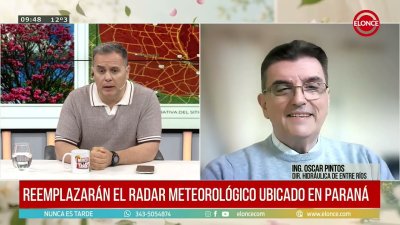 Reemplazar&aacute;n el radar meteorol&oacute;gico ubicado en Paran&aacute;